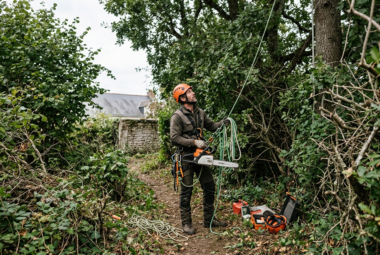 Chantier à Mortagne-sur-Sèvre avant intervention