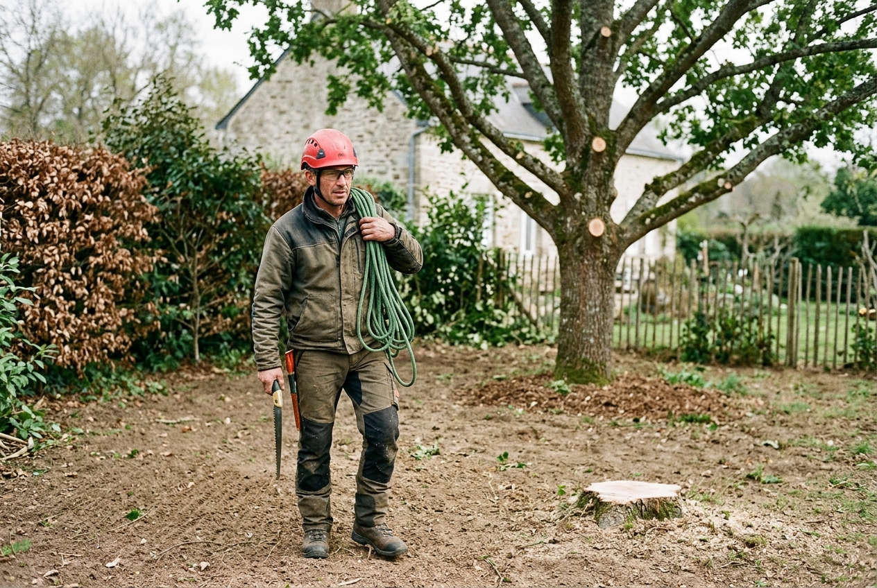 Chantier à Saint-Christophe-du-Bois après intervention