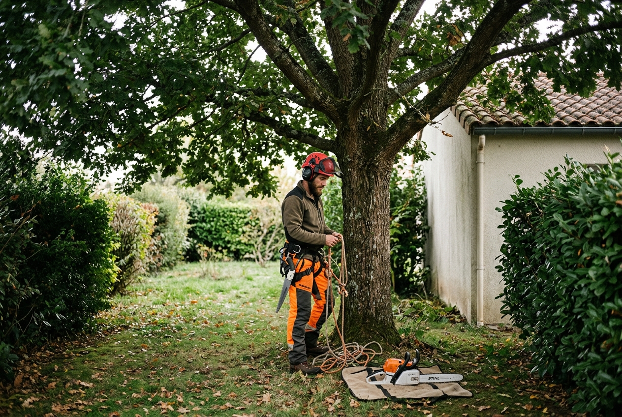 Chantier à Saint-Léger-sous-Cholet avant intervention